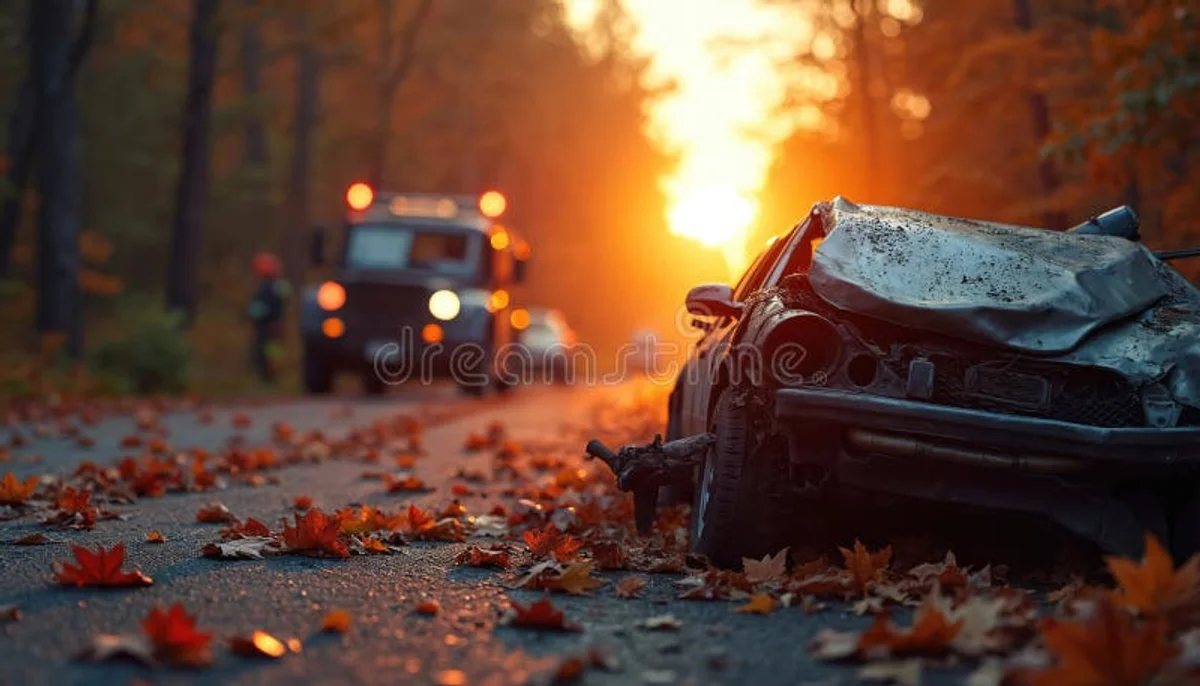 car engine failure autumn Czech street