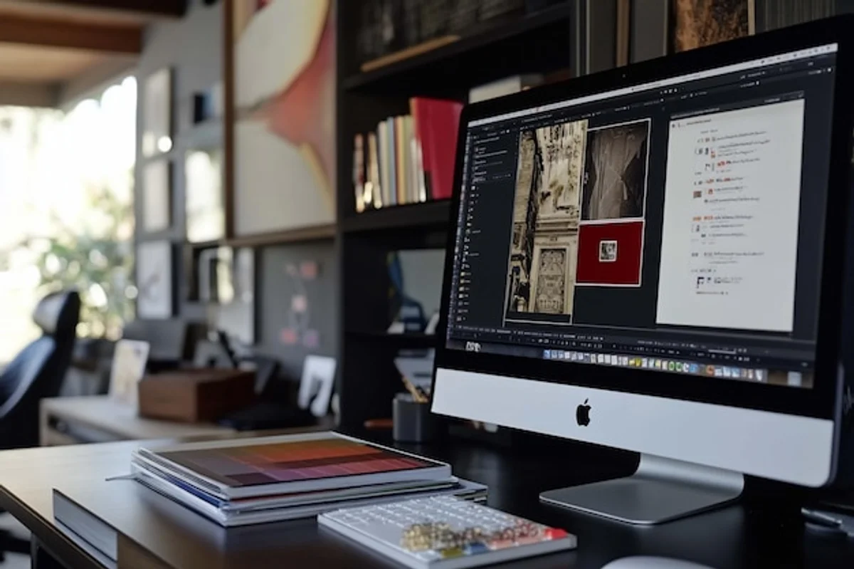 modern digital home office workspace gadgets