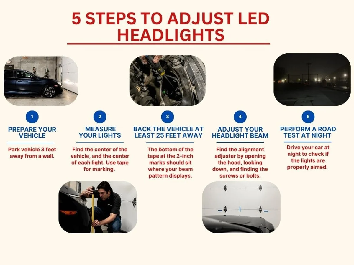 czech night driving, manual headlight adjustment