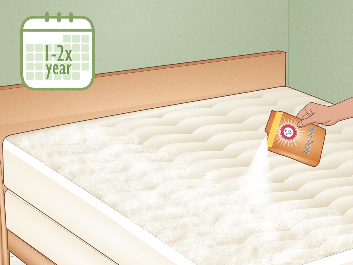 Jedlá soda na matrace: jak se zbavit pylu roztoče během noci